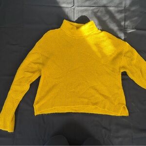 SHEIN Mustard Yellow Turtleneck Sweater